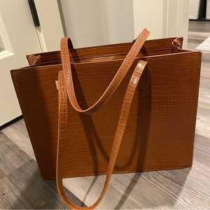 Beis Mini Work Tote in Cognac